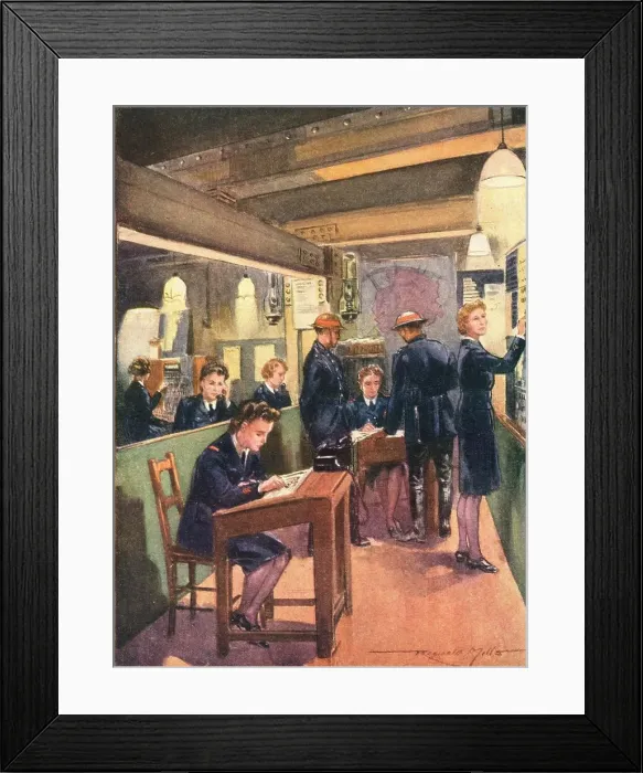 Framed Print : WWII National Fire Service Control Room Framed Print : WWII National Fire Service Control Room