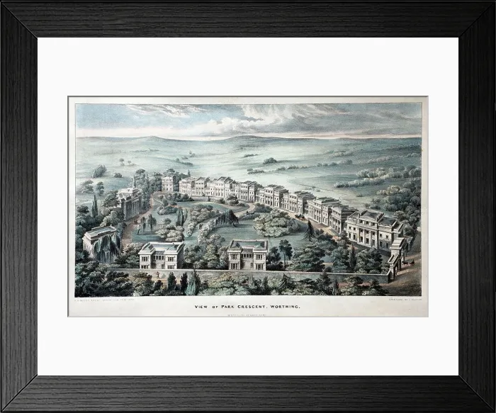 Framed Print : View of Park Crescent, Worthing, West Sussex Framed Print : View of Park Crescent, Worthing, West Sussex