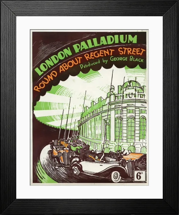 Framed Print : Art Deco Programme cover, The London Palladium Framed Print : Art Deco Programme cover, The London Palladium
