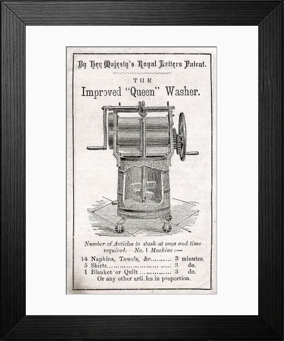 Framed Print : The Improved Queen Washer Framed Print : The Improved Queen Washer