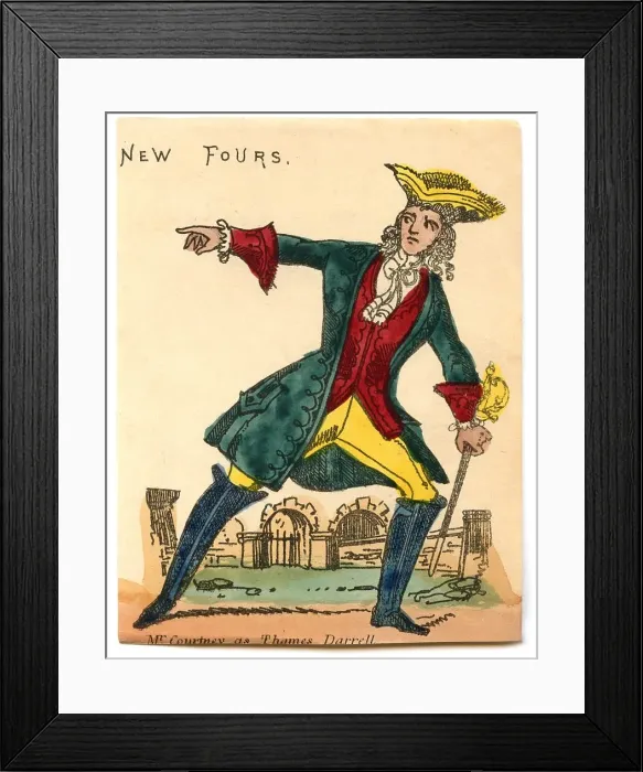 Framed Print : Mr Courtney as Thames Durrell - Reddingtons Toy Theatre Framed Print : Mr Courtney as Thames Durrell - Reddingtons Toy Theatre