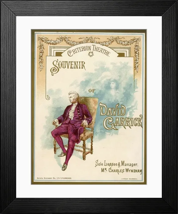 Framed Print : Souvenir of David Garrick performed by Charles Wyndham Framed Print : Souvenir of David Garrick performed by Charles Wyndham