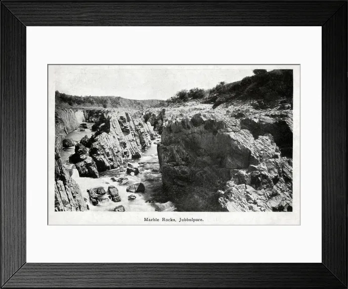 Framed Print : Marble Rocks, Narmada River, Jabalpur, India Framed Print : Marble Rocks, Narmada River, Jabalpur, India