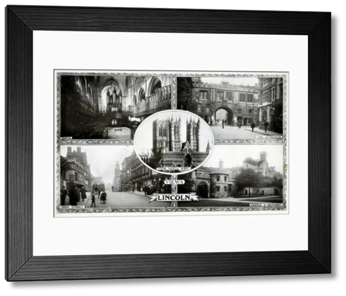 Framed Print : Five Views of Lincoln, Lincolnshire Framed Print : Five Views of Lincoln, Lincolnshire