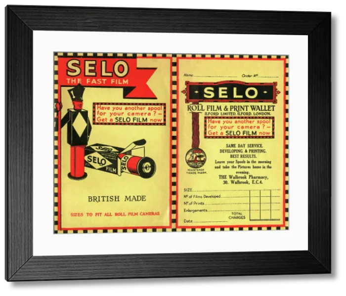 Framed Print : SELO - The Fast Film - Roll Film and Print Wallet Framed Print : SELO - The Fast Film - Roll Film and Print Wallet