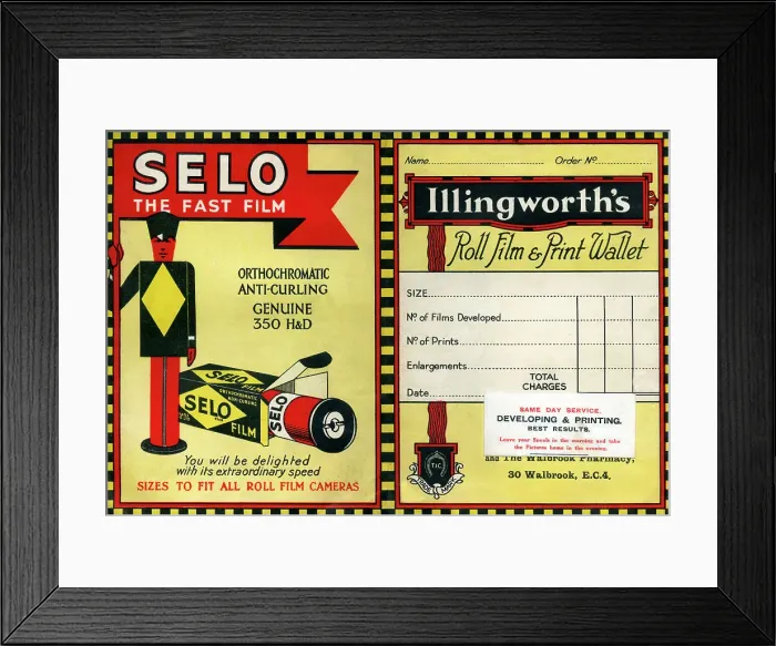 Framed Print : SELO - The Fast Film - Roll Film and Print Wallet Framed Print : SELO - The Fast Film - Roll Film and Print Wallet