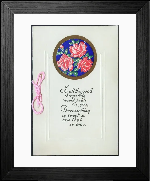 Framed Print : 1920s Valentine's Greetings card Framed Print : 1920s Valentine's Greetings card