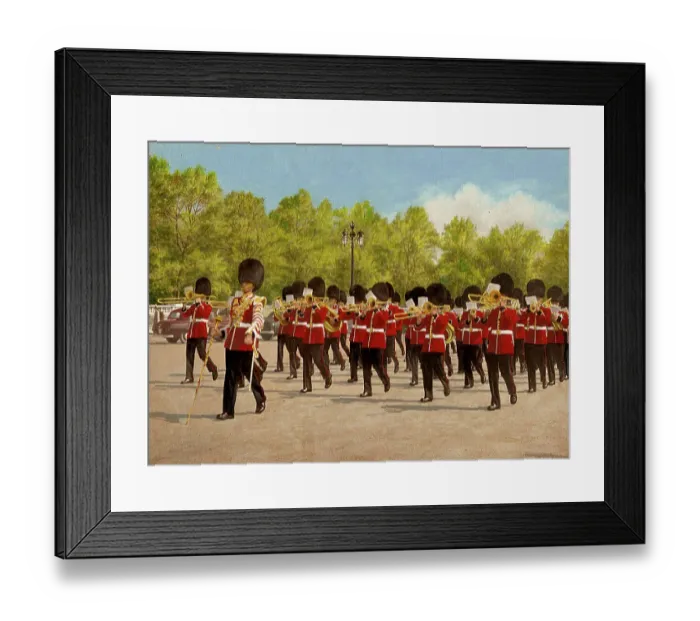 Framed Print : Guards Band in the Mall, London Framed Print : Guards Band in the Mall, London