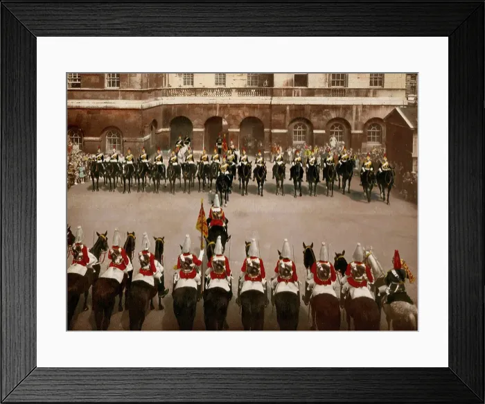 Framed Print : Lifeguards and Blues and Royals, Horse Guards, London Framed Print : Lifeguards and Blues and Royals, Horse Guards, London