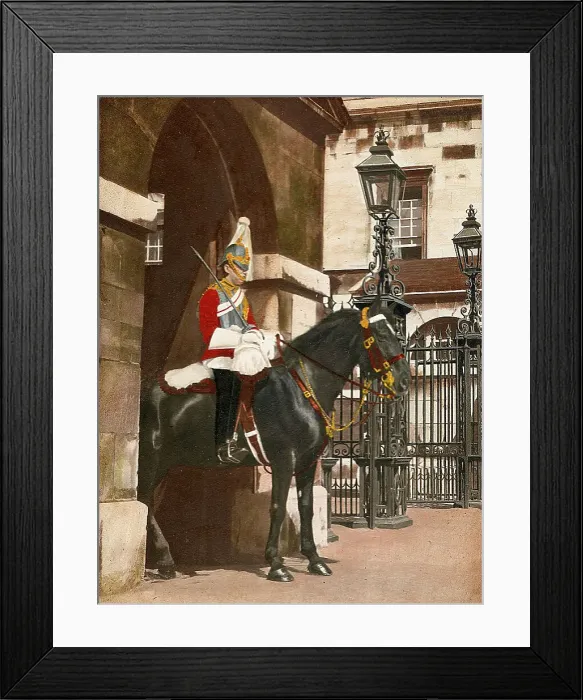 Framed Print : Lifeguard sentry, Horse Guards, Whitehall, London Framed Print : Lifeguard sentry, Horse Guards, Whitehall, London