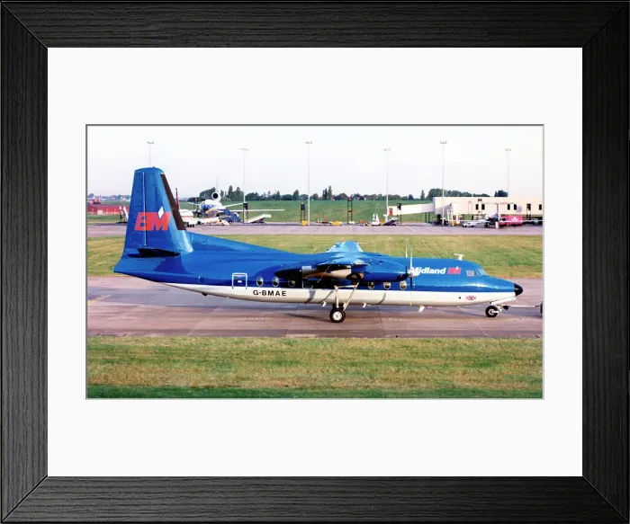 Framed Print : Fokker F27-200 Friendship G-BMAE Framed Print : Fokker F27-200 Friendship G-BMAE
