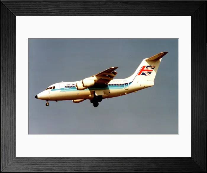 Framed Print : BAe 146-100 G-UKJF Framed Print : BAe 146-100 G-UKJF