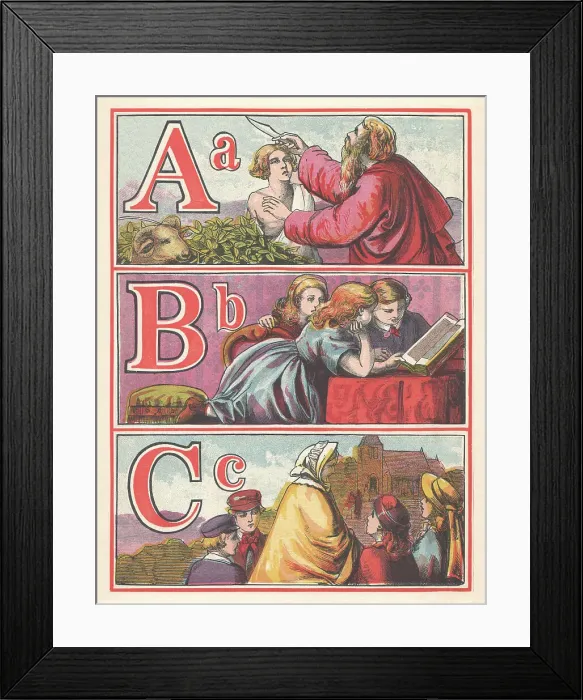 Framed Print : Picture Alphabet Framed Print : Picture Alphabet