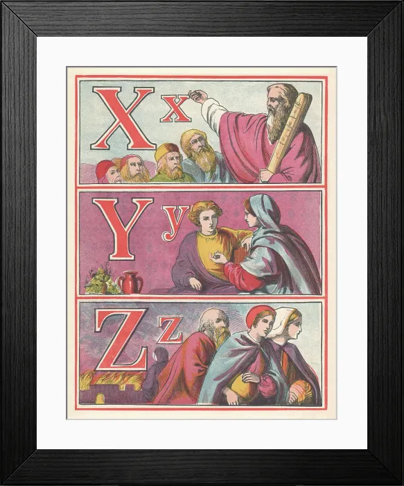 Framed Print : Picture Alphabet