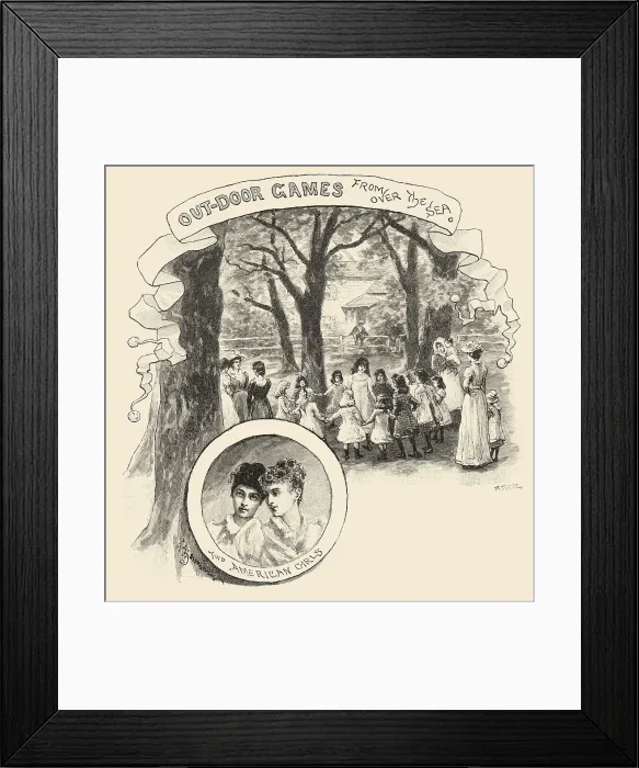 Framed Print : Victorian Children's Games Framed Print : Victorian Children's Games