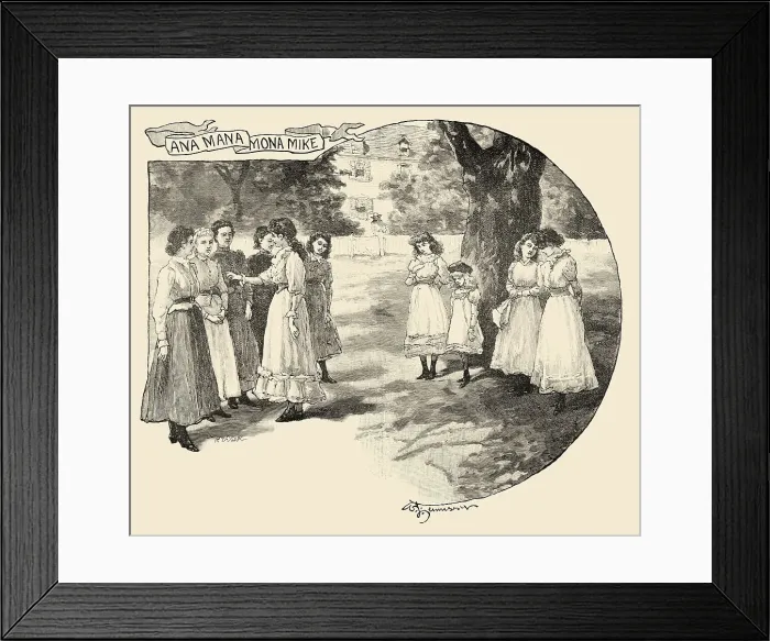 Framed Print : Victorian Children's Games Framed Print : Victorian Children's Games