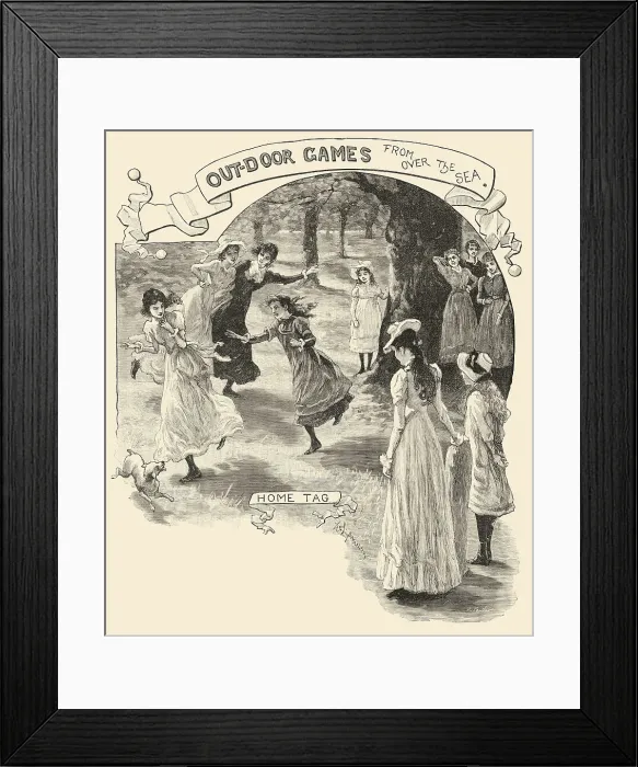 Framed Print : Victorian Children's Games Framed Print : Victorian Children's Games
