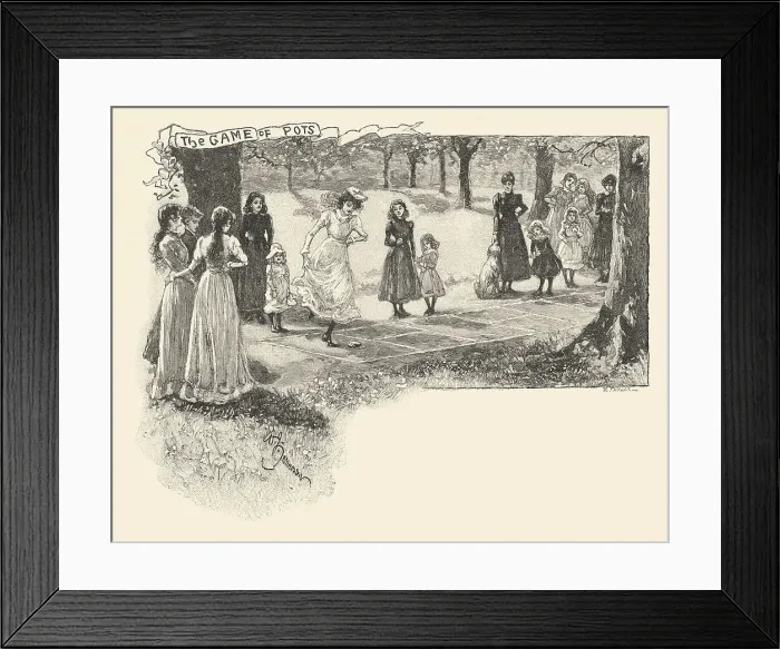 Framed Print : Victorian Children's Games Framed Print : Victorian Children's Games