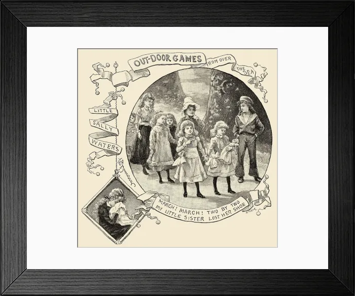 Framed Print : Victorian Children's Games Framed Print : Victorian Children's Games