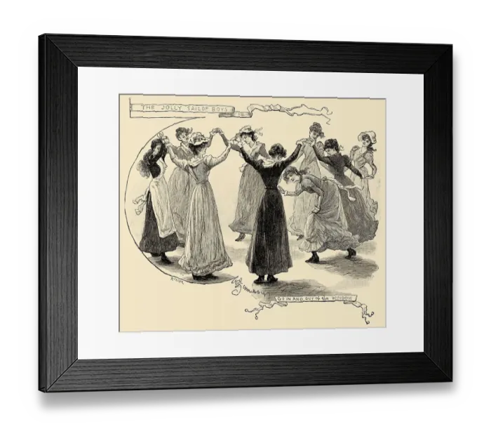 Framed Print : Victorian Children's Games Framed Print : Victorian Children's Games