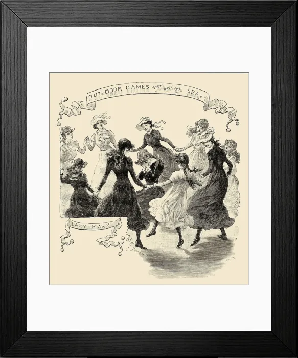 Framed Print : Victorian Children's Games Framed Print : Victorian Children's Games