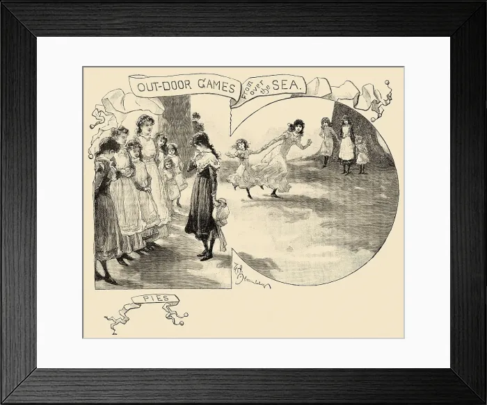Framed Print : Victorian Children's Games Framed Print : Victorian Children's Games