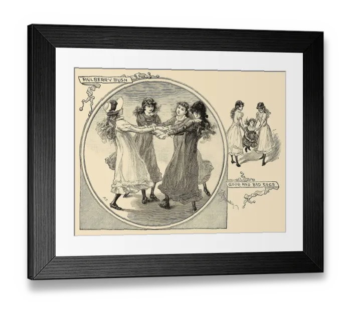 Framed Print : Victorian Children's Games Framed Print : Victorian Children's Games