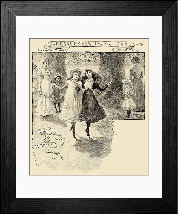 Framed Print : Victorian Children's Games Framed Print : Victorian Children's Games