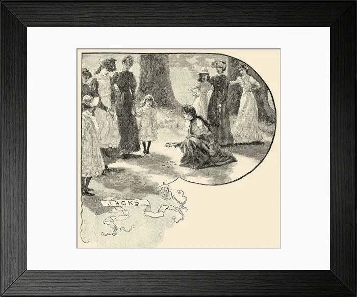 Framed Print : Victorian Children's Games Framed Print : Victorian Children's Games
