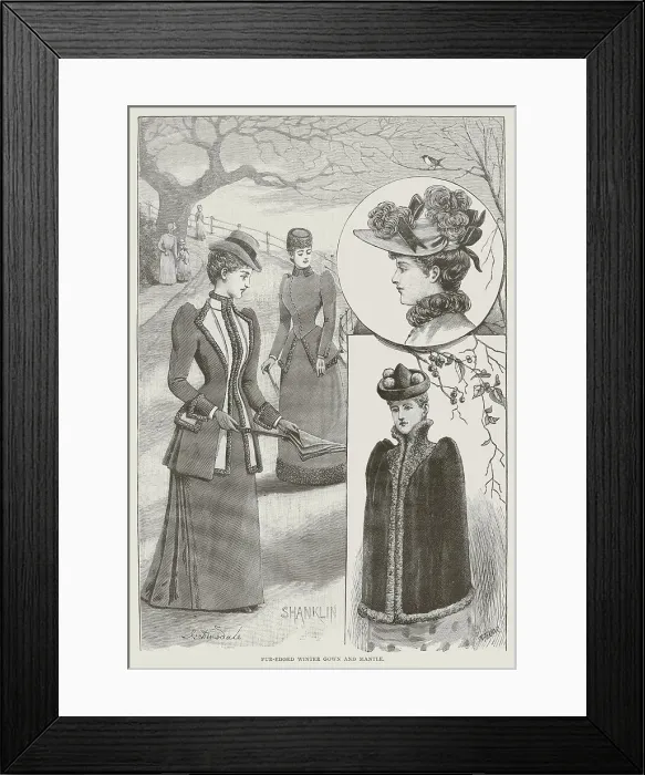 Framed Print : Late Victorian Fashion Framed Print : Late Victorian Fashion