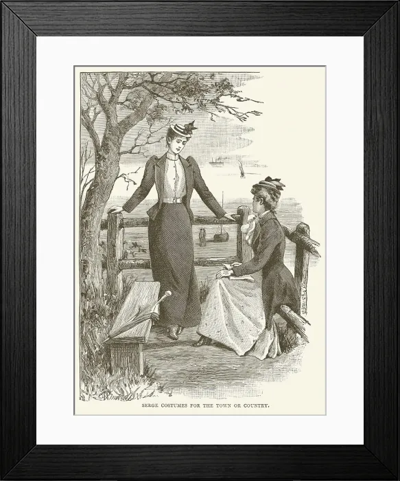 Framed Print : Late Victorian Fashion Framed Print : Late Victorian Fashion