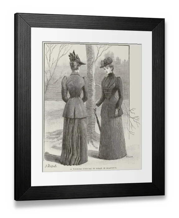 Framed Print : Late Victorian Fashion Framed Print : Late Victorian Fashion