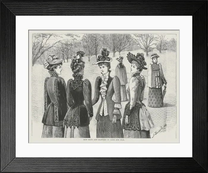 Framed Print : Late Victorian Fashion Framed Print : Late Victorian Fashion