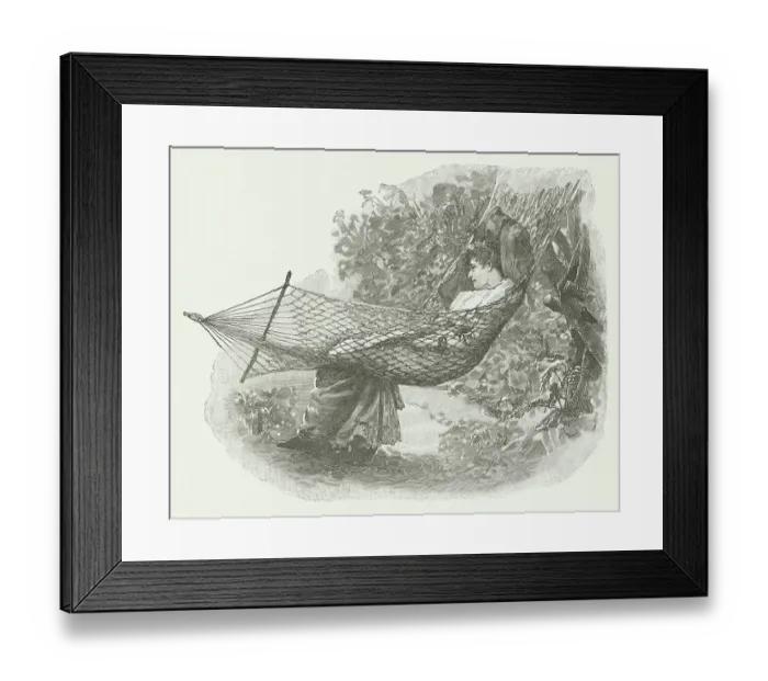 Framed Print : Lady in a Hammock