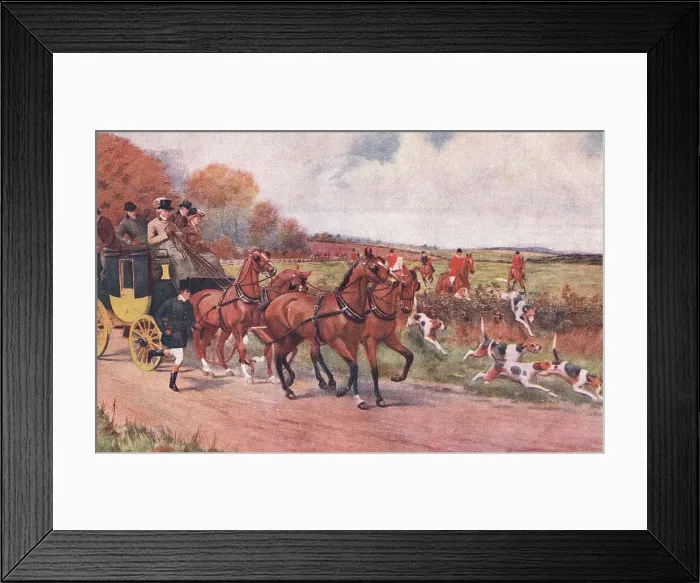 Framed Print : Hunting Scene Framed Print : Hunting Scene