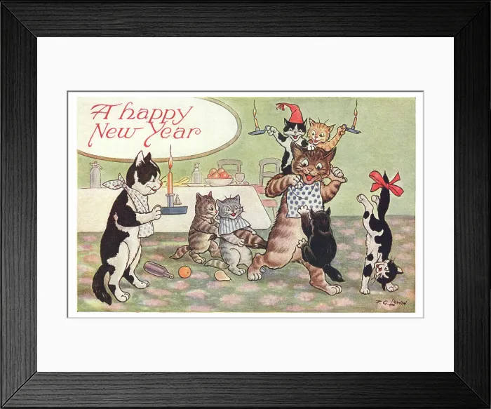 Framed Print : Happy Cats Framed Print : Happy Cats