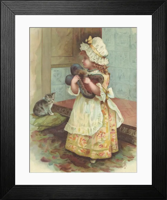 Framed Print : Young Girl with Slippers Framed Print : Young Girl with Slippers