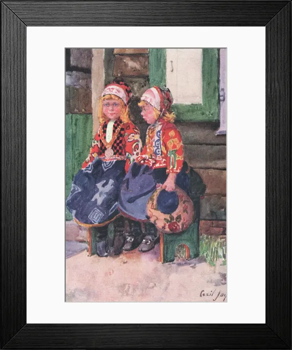 Framed Print : Two Dutch Girls Framed Print : Two Dutch Girls