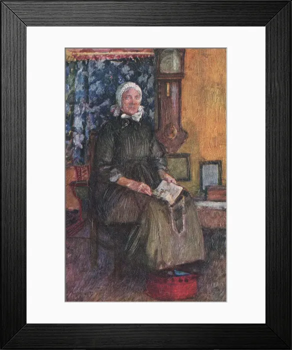 Framed Print : Dutch Woman with Book Framed Print : Dutch Woman with Book