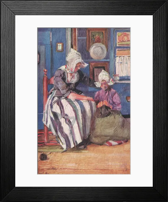 Framed Print : Dutch Mother and Daughter Framed Print : Dutch Mother and Daughter