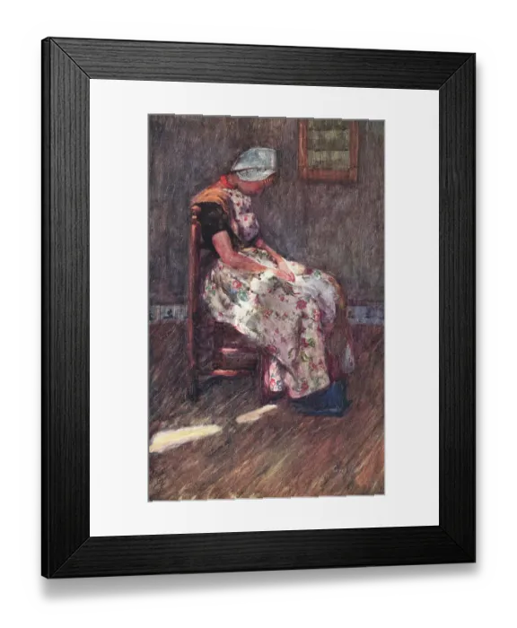 Framed Print : Dutch Girl Seated Framed Print : Dutch Girl Seated