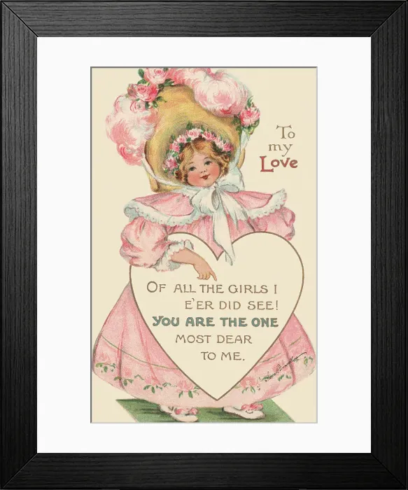 Framed Print : Valentine Card Framed Print : Valentine Card