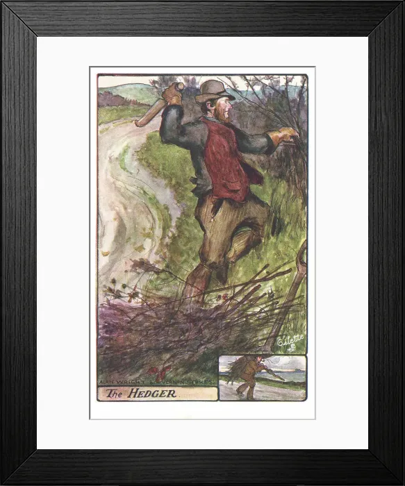 Framed Print : Country Pursuits - Hedger Framed Print : Country Pursuits - Hedger