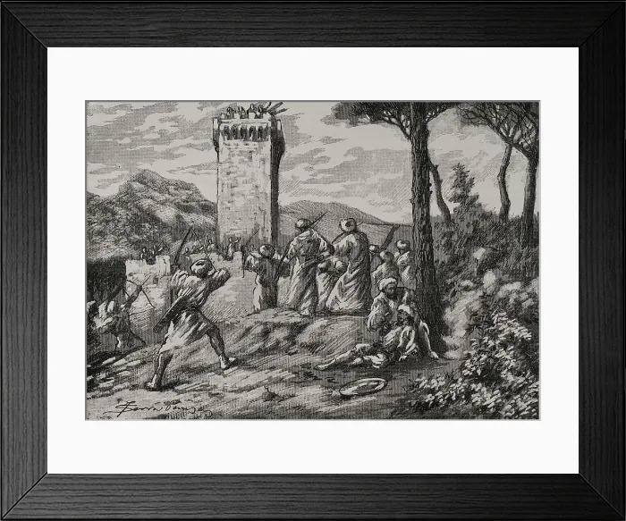 Framed Print : Umar ibn Hafsun (c. 846-918). Andalusi rebel against Framed Print : Umar ibn Hafsun (c. 846-918). Andalusi rebel against