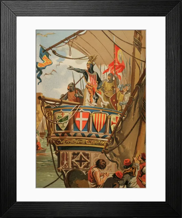 Framed Print : Conquest of Majorca by King James I (1208-1276) Framed Print : Conquest of Majorca by King James I (1208-1276)