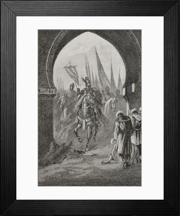 Framed Print : Conquest of Valencia. On 9 October 1238 King James Framed Print : Conquest of Valencia. On 9 October 1238 King James
