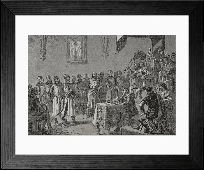 Framed Print : Courts of Lerida (Lleida), 1375. Catalan Courts Framed Print : Courts of Lerida (Lleida), 1375. Catalan Courts