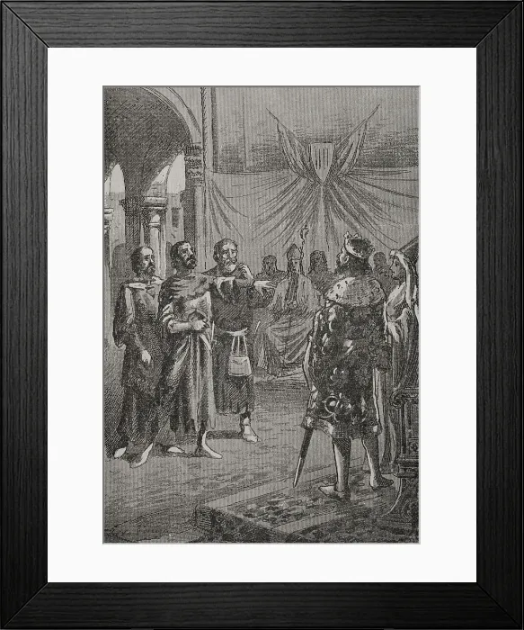 Framed Print : During the wedding feast of James II (1267-1327) Framed Print : During the wedding feast of James II (1267-1327)