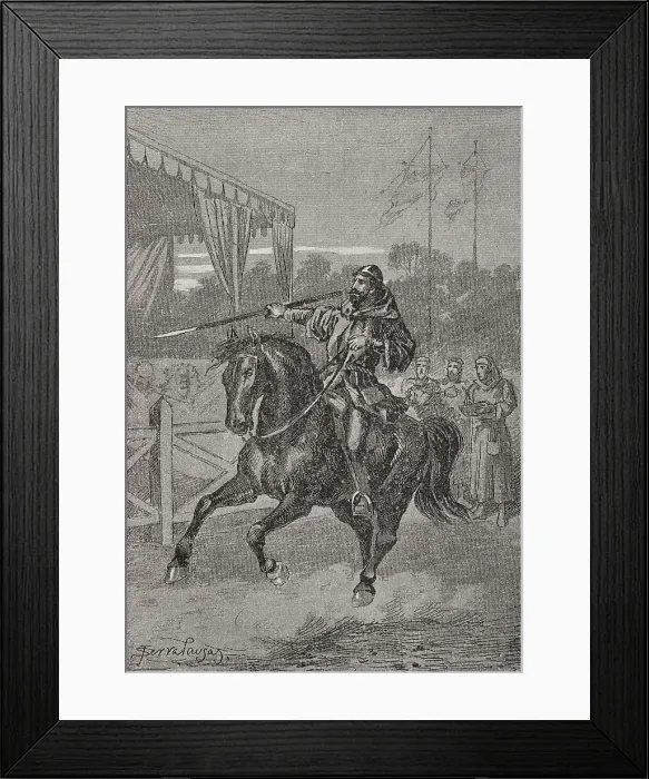 Framed Print : The Bordeaux Challenge, 1283. Peter III of Aragon Framed Print : The Bordeaux Challenge, 1283. Peter III of Aragon