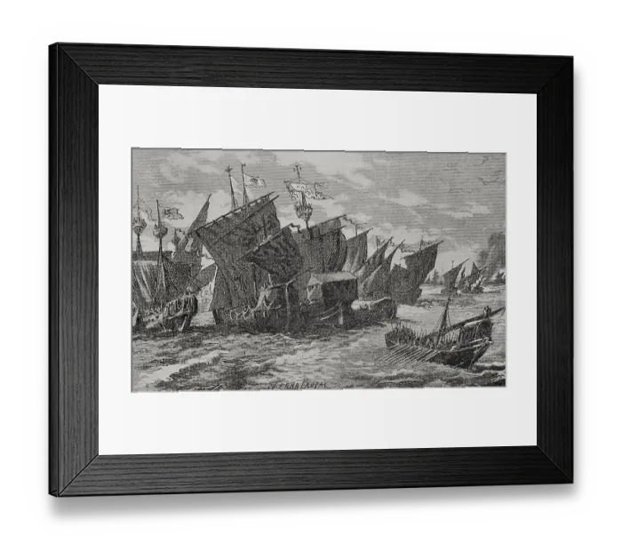 Framed Print : Middle Ages. Commercial control of the Mediterranean Framed Print : Middle Ages. Commercial control of the Mediterranean